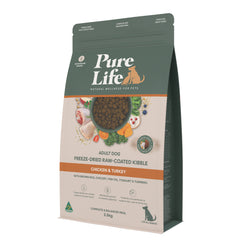 Freeze-Dried Raw-Coated Kibble Chicken & Turkey for Adult Dogs