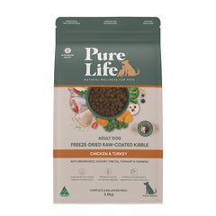 Freeze-Dried Raw-Coated Kibble Chicken & Turkey for Adult Dogs