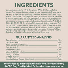 Freeze-Dried Raw-Coated Kibble Lamb & Kangaroo for Adult Dogs