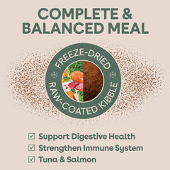 Freeze-Dried Raw-Coated Kibble Tuna & Salmon for Adult Dogs