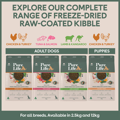 Freeze-Dried Raw-Coated Kibble Chicken & Turkey for Puppies
