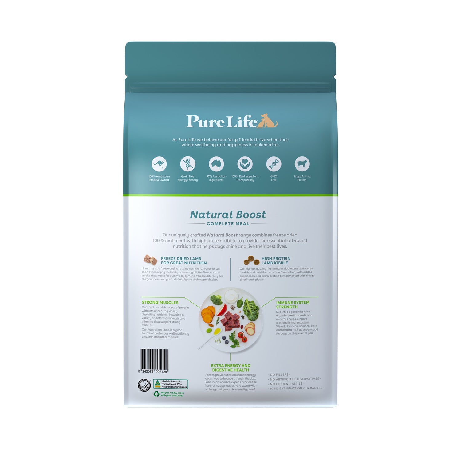 Illustration of Dog Food Lamb Peppermint No Grain For Adult